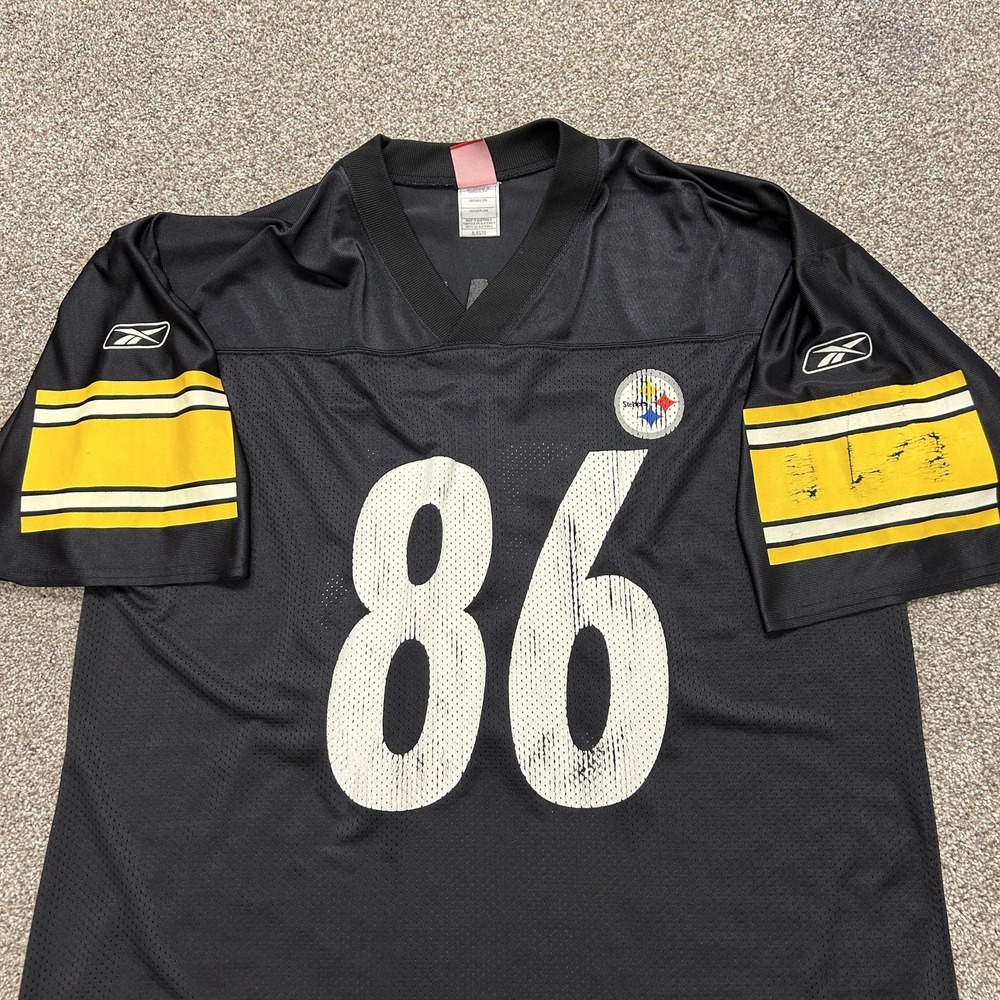 Y2K Pittsburgh Steelers Jersey Mens XL Black NFL Football Reebok Hines Ward 86